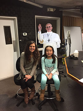Catholic school benefits hailed on radio by local students