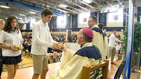 Bishop celebrates All Saints Day Mass with Notre Dame school community