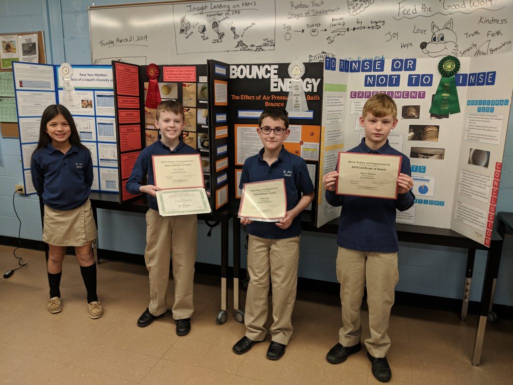 St. Ann School students reap awards at county science fair